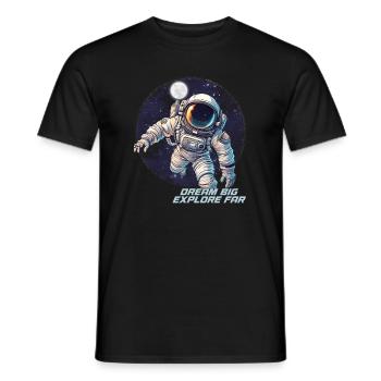Explorez l'Univers Voyagez avec notre Astronaute! - T-shirt homme - noir - Devant - AI Model Male 178 light (178cm)