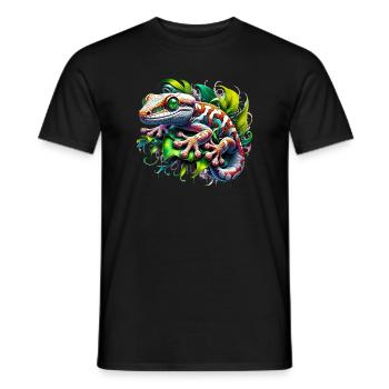 Gecko - Men's T-Shirt - black - Front - AI Model Male 178 light (178cm)