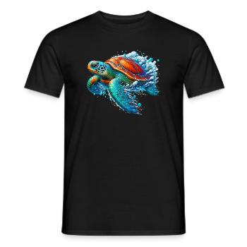 Schildkröte - Männer T-Shirt - Schwarz - Vorne - AI Model Male 178 light (178cm)