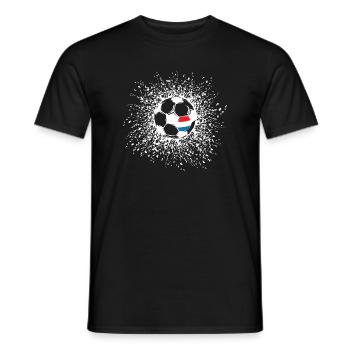 Icône de l’équipe de football Pays-Bas Ball Explosion - T-shirt homme - noir - Devant - AI Model Male 178 light (178cm)