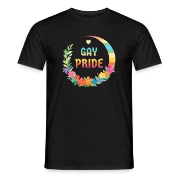 LGBTQIA+ Schwule und Lesben - Männer T-Shirt - Schwarz - Vorne - AI Model Male 178 light (178cm)
