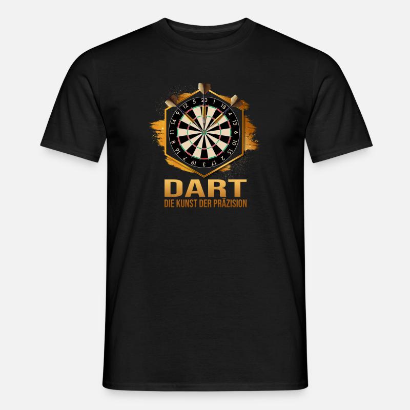 Dart die Kunst der Präzision - Männer T-Shirt - Schwarz