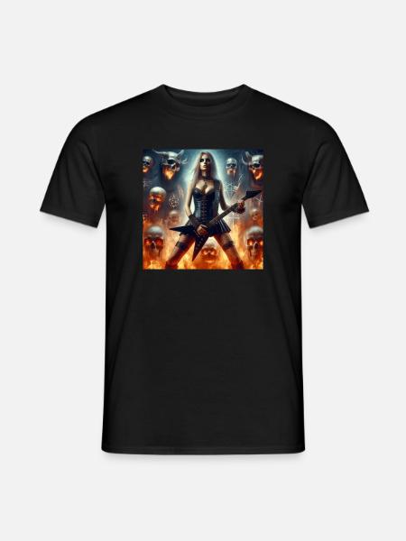 Hell dominated by heavy metal - Men's T-Shirt - black