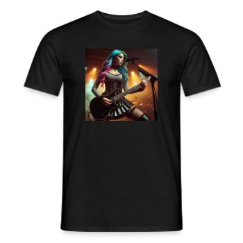 Heavy Metal Femme - T-shirt homme - noir - Devant - AI Model Male 178 light (178cm)
