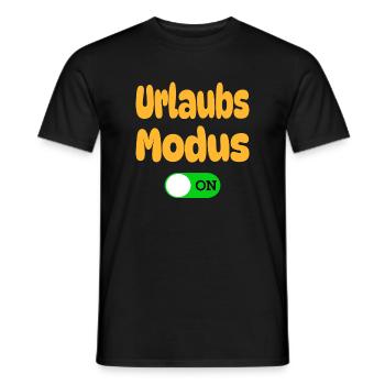 Urlaubsmodus An Lustiges Ferien Schalter T-Shirt - Männer T-Shirt - Schwarz - Vorne - AI Model Male 178 light (178cm)