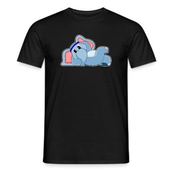 Lustiger Elefant  - Männer T-Shirt - Schwarz - Vorne - AI Model Male 178 light (178cm)