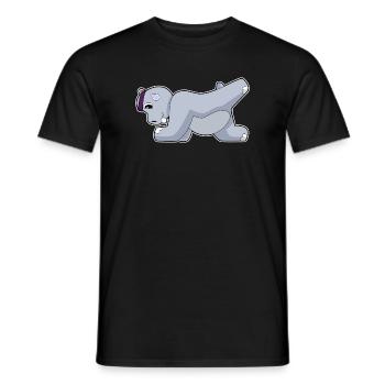 Hippopotames Entraînement des abdominaux Bodybuilding - T-shirt homme - noir - Devant - AI Model Male 178 light (178cm)