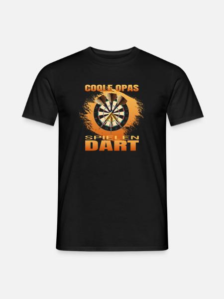 Coole Opas spielen Dart - Männer T-Shirt - Schwarz
