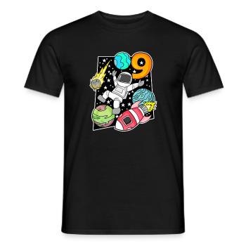 Astronaute - 9e anniversaire garçon - T-shirt homme - noir - Devant - AI Model Male 178 light (178cm)