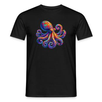 Krake - Männer T-Shirt - Schwarz - Vorne - AI Model Male 178 light (178cm)