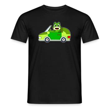 Frog Car - Men's T-Shirt - black - Front - AI Model Male 178 light (178cm)
