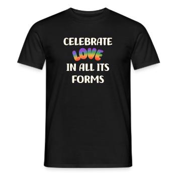 Lgbt. Feiern Sie die Liebe in all ihren Formen - Männer T-Shirt - Schwarz - Vorne - AI Model Male 178 light (178cm)