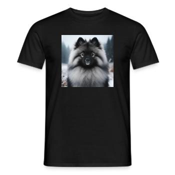 Magnifique Wolfspitz - T-shirt homme - noir - Devant - AI Model Male 178 light (178cm)