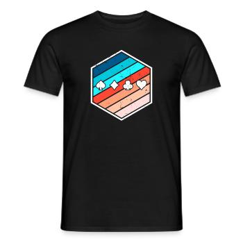 Jeux de cartes Jeux d’argent Roulette Poker Jeux d’argent - T-shirt homme - noir - Devant - AI Model Male 178 light (178cm)