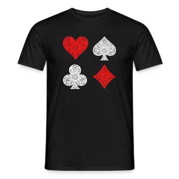 Glücksspiel Roulette Lotterie Poker Zocken Casino - Männer T-Shirt - Schwarz - Vorne - AI Model Male 178 light (178cm)