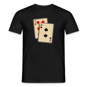 Jeux de cartes Jeux de hasard Casino Poker Jeux de hasard Poker - T-shirt homme - noir - Devant - AI Model Male 178 light (178cm)