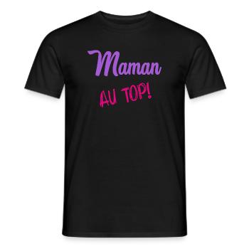 MAMA. MUTTERTAG. SCHÖNEN MUTTERTAG - Männer T-Shirt - Schwarz - Vorne - AI Model Male 178 light (178cm)