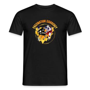 Faszination Eishockey - Männer T-Shirt - Schwarz - Vorne - AI Model Male 178 light (178cm)