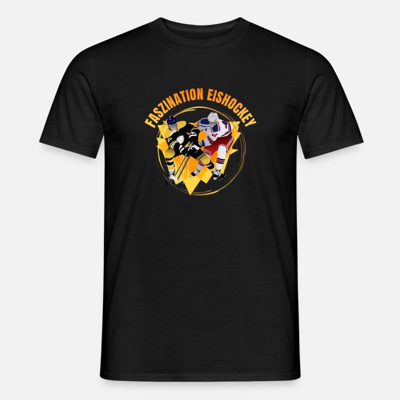 Faszination Eishockey - Männer T-Shirt - Schwarz