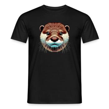 Otter - Men's T-Shirt - black - Front - AI Model Male 178 light (178cm)