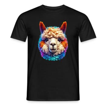 Alpaca - Men's T-Shirt - black - Front - AI Model Male 178 light (178cm)