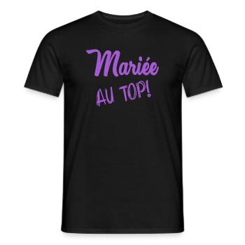 FUTURE MARIEE. EVJF. MARIEE. TEAM. TEAM MARIEE - T-shirt homme - noir - Devant - AI Model Male 178 light (178cm)