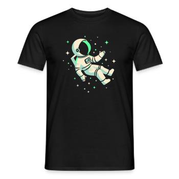 Astronaut - Men's T-Shirt - black - Front - AI Model Male 178 light (178cm)