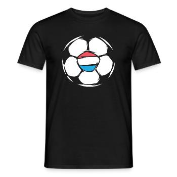 Icône de ballon d’illustration de football de l’équipe des Pays-Bas - T-shirt homme - noir - Devant - AI Model Male 178 light (178cm)