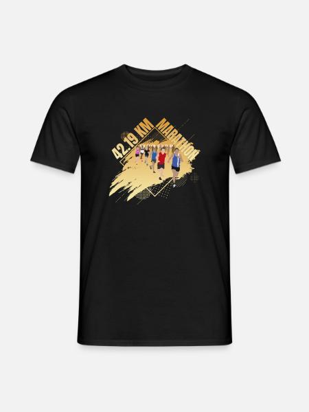 42 19 KM - Marathon - Männer T-Shirt - Schwarz