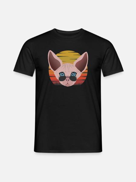 sphinx cat sunset - Men's T-Shirt - black