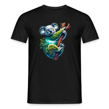 Koala - Men's T-Shirt - black - Front - AI Model Male 178 light (178cm)
