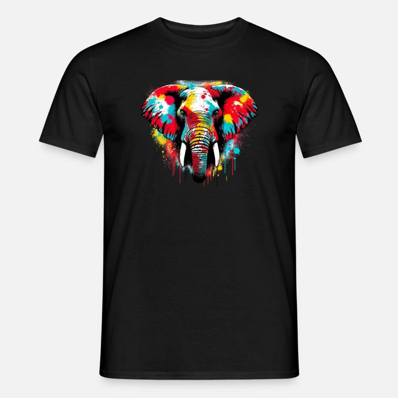 Elefant - Männer T-Shirt - Schwarz