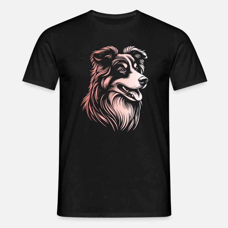 Australian Shepherd Traits 3 Gradient - Men's T-Shirt - black
