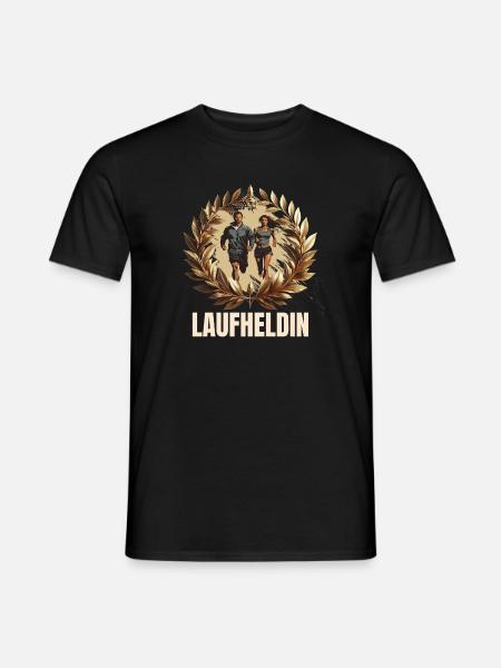 Laufheldin - Männer T-Shirt - Schwarz