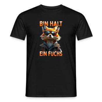 Fox saying I'm just a fox cunning foxes - Men's T-Shirt - black - Front - AI Model Male 178 light (178cm)