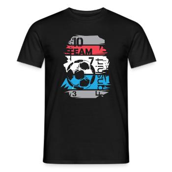 Fußball Niederlande Team Collage Ball Illustration - Männer T-Shirt - Schwarz - Vorne - AI Model Male 178 light (178cm)