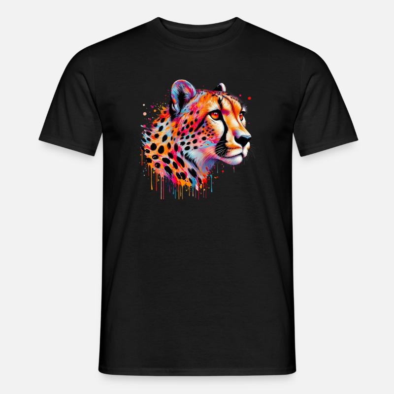 Gepard - Männer T-Shirt - Schwarz