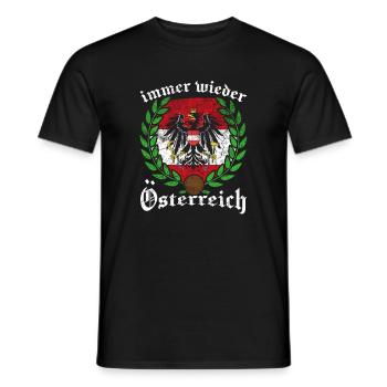 Österreich Fussball - Männer T-Shirt - Schwarz - Vorne - AI Model Male 178 light (178cm)