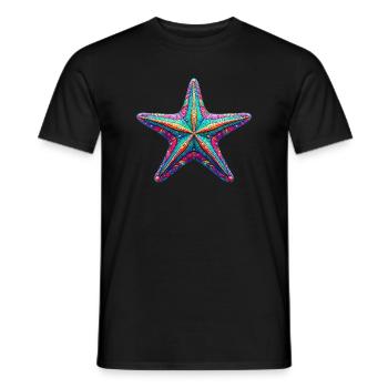 Starfish - Men's T-Shirt - black - Front - AI Model Male 178 light (178cm)