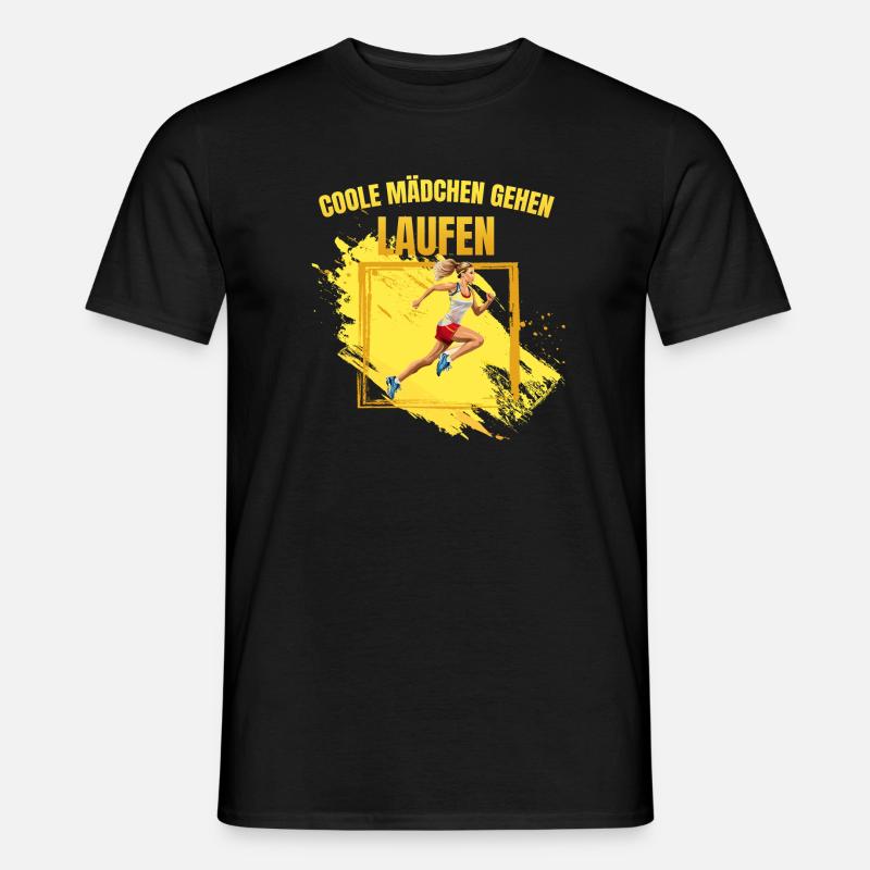 Coole Mädchen gehen Laufen - Männer T-Shirt - Schwarz