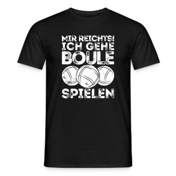 I've had enough! I play boules! Bouler Petanque - Men's T-Shirt - black - Front - AI Model Male 178 light (178cm)
