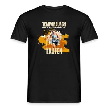 Temporausch mit Aussicht - Männer T-Shirt - Schwarz - Vorne - AI Model Male 178 light (178cm)