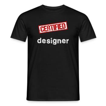 Designer - Männer T-Shirt - Schwarz - Vorne - AI Model Male 178 light (178cm)
