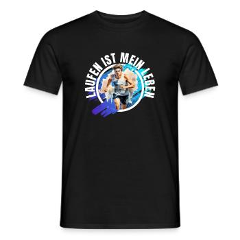 Laufen ist mein Leben - Männer T-Shirt - Schwarz - Vorne - AI Model Male 178 light (178cm)