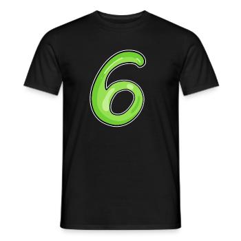 6 vert - T-shirt homme - noir - Devant - AI Model Male 178 light (178cm)