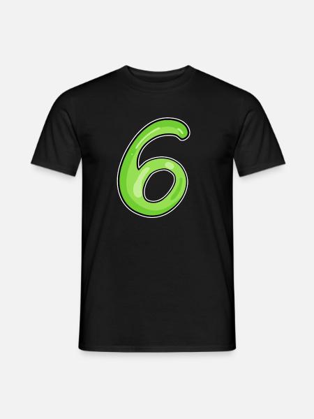 6 green - Men's T-Shirt - black