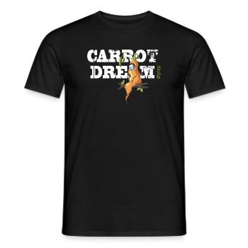 Wellensittich im Möhrenkostüm - Männer T-Shirt - Schwarz - Vorne - AI Model Male 178 light (178cm)