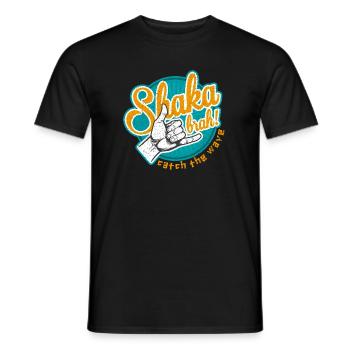 T-shirt Shaka Brah Surf Wave - T-shirt homme - noir - Devant - AI Model Male 178 light (178cm)