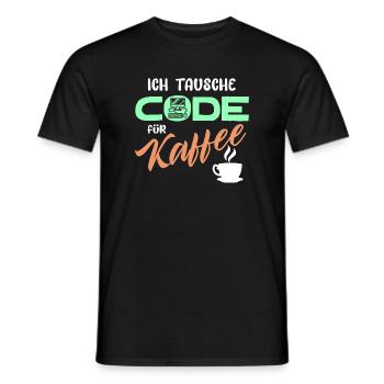 Code Développeur de déclaration Programmeur Ordinateur - T-shirt homme - noir - Devant - AI Model Male 178 light (178cm)