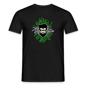 Computerfreak Developer Open Source Code Skripting - Männer T-Shirt - Schwarz - Vorne - AI Model Male 178 light (178cm)